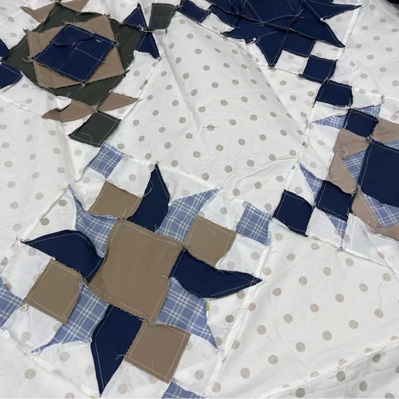 Handmade Double Arrow Patchwork Queen size Cotton Quilt Top/Topper - Picture 4 of 4